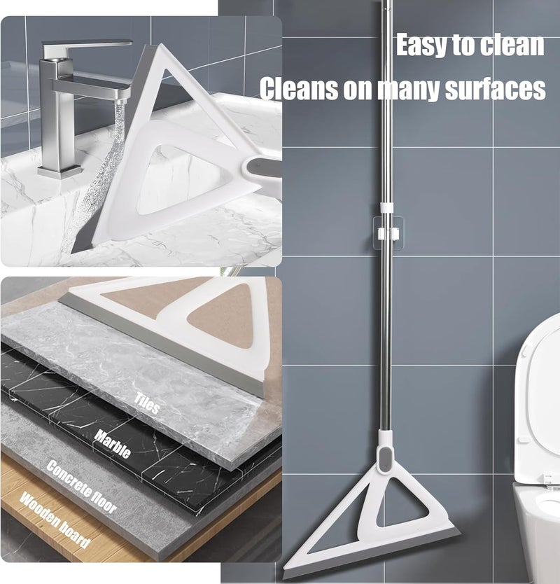 XXFLOWER Multifunction Silicone Broom，Squeegee Broom Sweeping Water and Pet Hair，Rubber Magic Broom Sweeper for Floor Bathroom Kitchen Shower，Rugs，Glass Windows（White） - Image 5